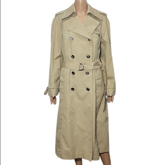Sears Jackets & Blazers - Sears Lined Women's‎ Trench Coat Jacket Long Sleeve beige/Tan Size 12